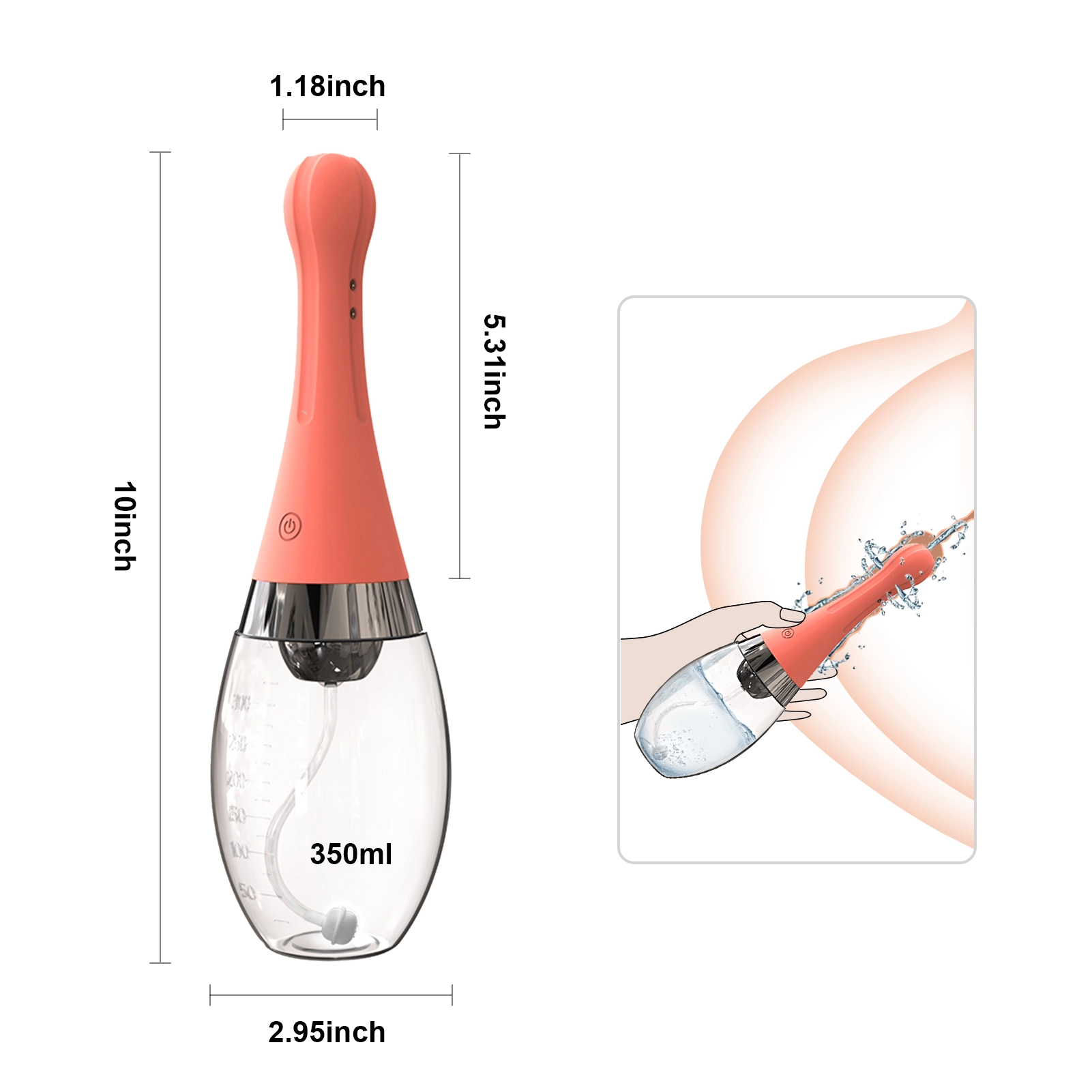 Enema En Silicone Automatique Avec 3 Fréquences