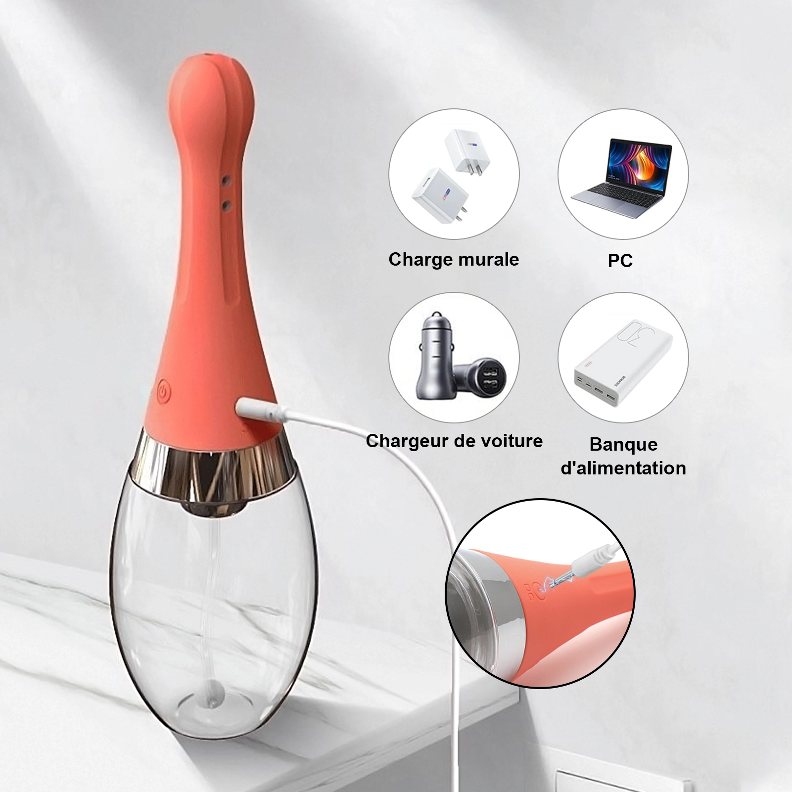 Enema En Silicone Automatique Avec 3 Fréquences