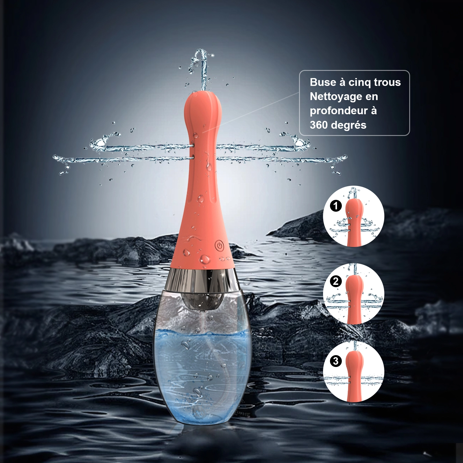 Enema En Silicone Automatique Avec 3 Fréquences