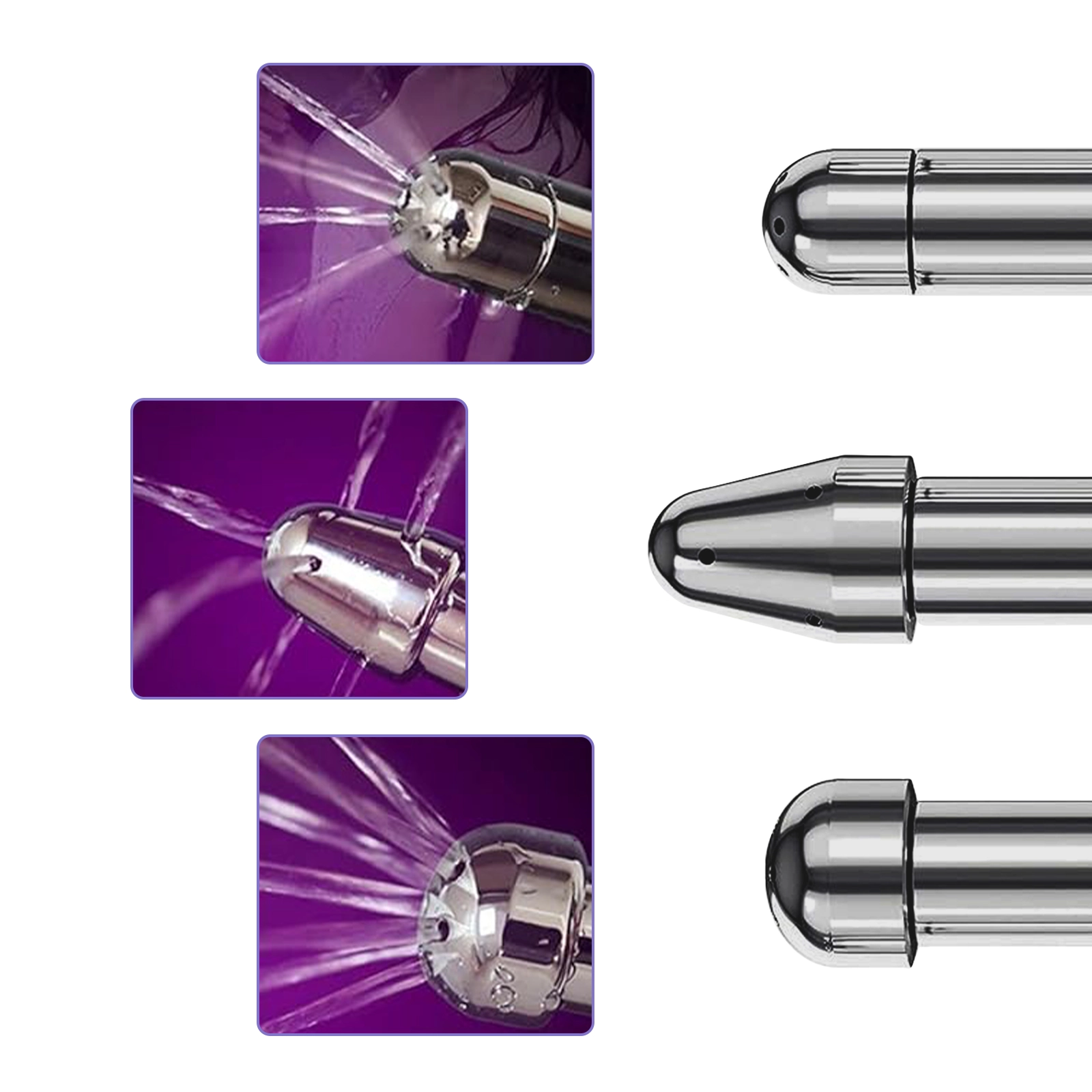 Nettoyeur Poire Lavement En Aluminium à 3 Têtes