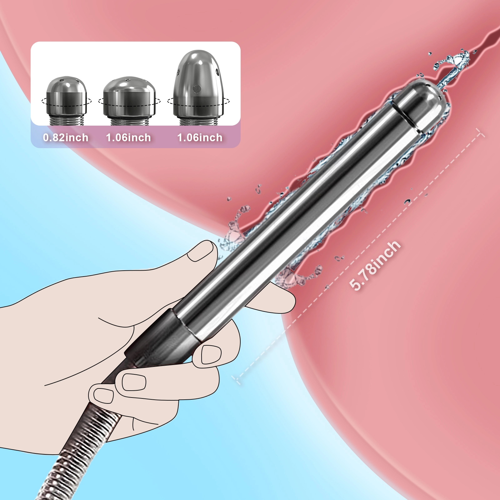 Nettoyeur Poire Lavement En Aluminium à 3 Têtes