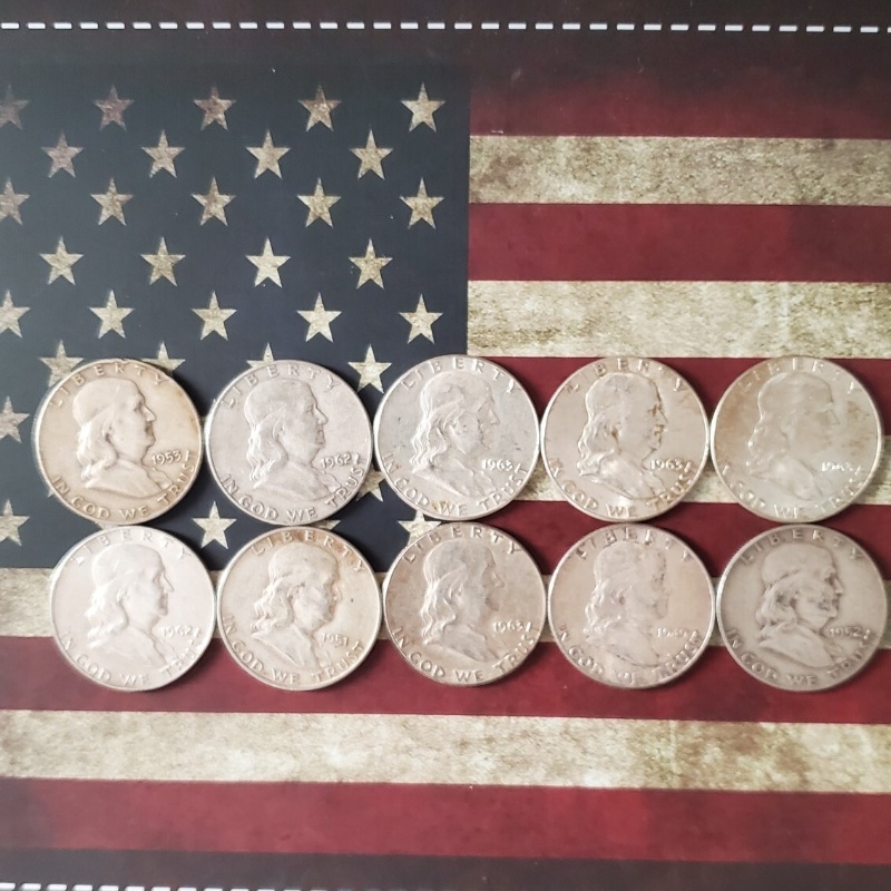 【Complete Set】1948-1963 Franklin Half Dollars