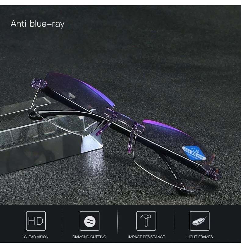 🔥Christmas Sale🔥New Sapphire high hardness anti-blue Dual-Use Reading Glasses✨🔥🔥