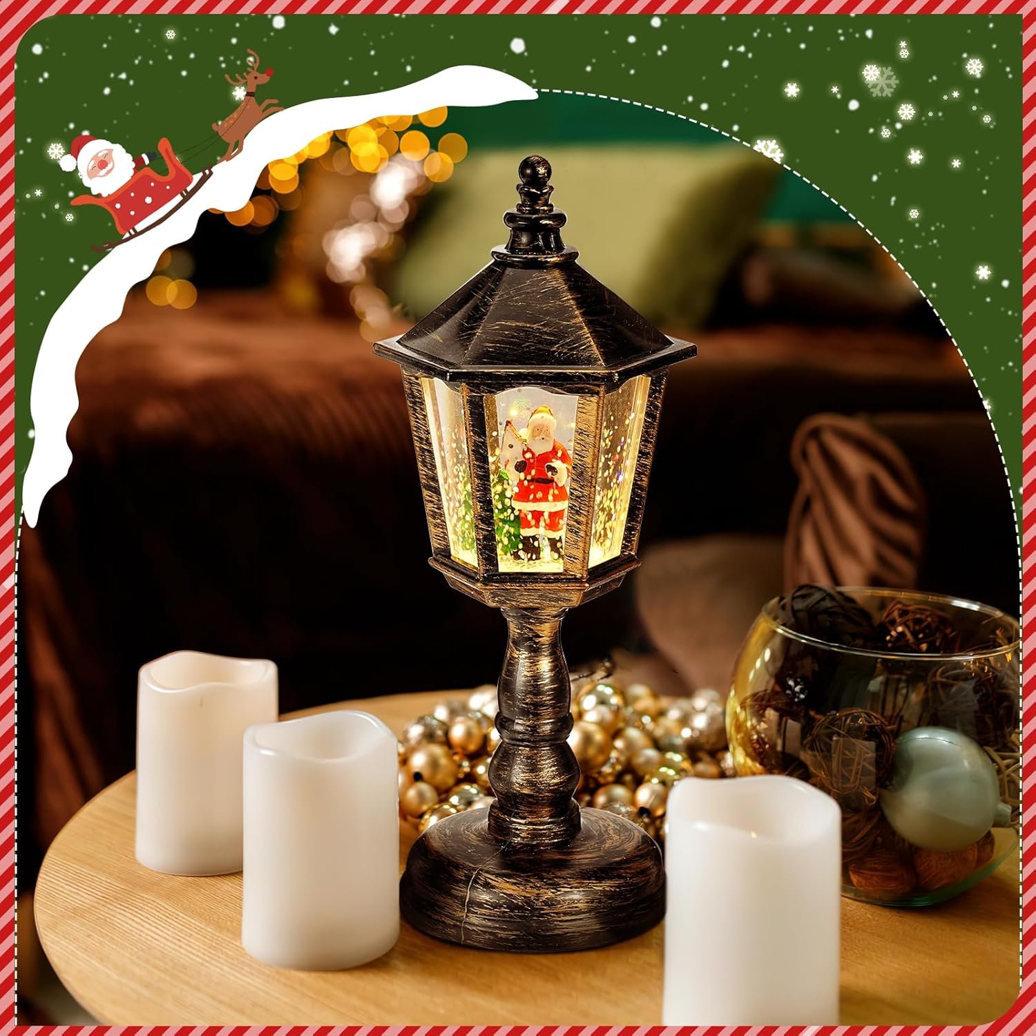 🎅🏻Early Xmas Sale 50%OFF🎅🏻 Christmas Table Lamp Snow Globe ❄️