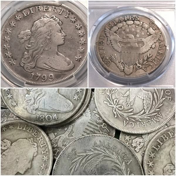 💥Last 12 sets‼️🪙The Complete Set Of 1794-1804 Liberty Flowing Hair Silver Dollar(11Pcs)