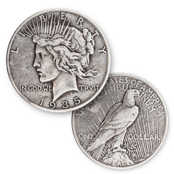 The Complete Collection of 1921~1935 Peace Silver Dollar 12Pcs
