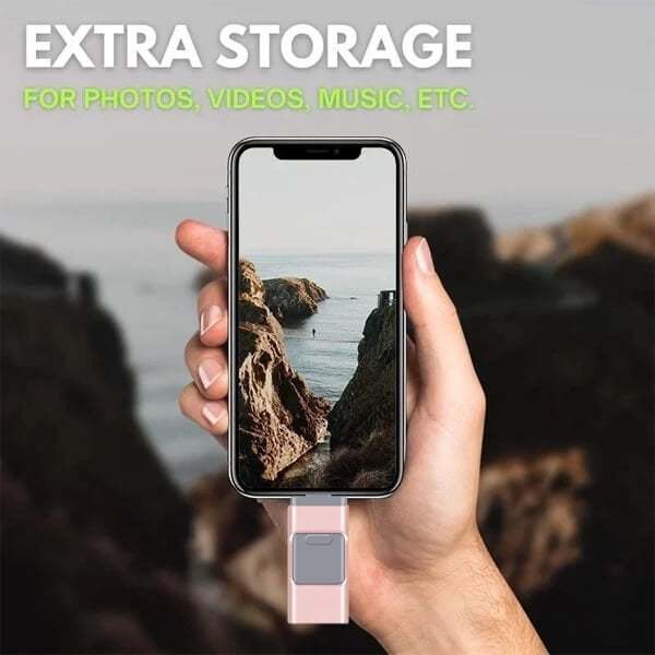 4 In 1 High Speed USB Flash Drive For iPhone, iPad, Android, PC & More Devices