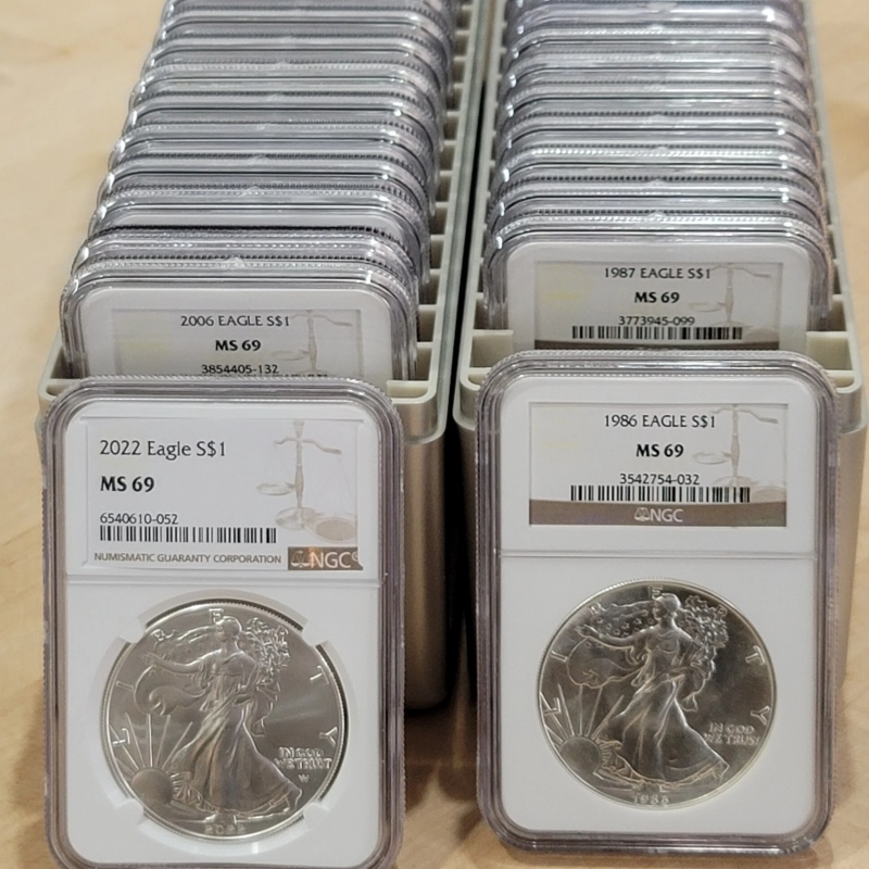 ⏰Soon to be sold out - 15 sets🪙1986 - 2024 American Silver Eagles(39Pcs)