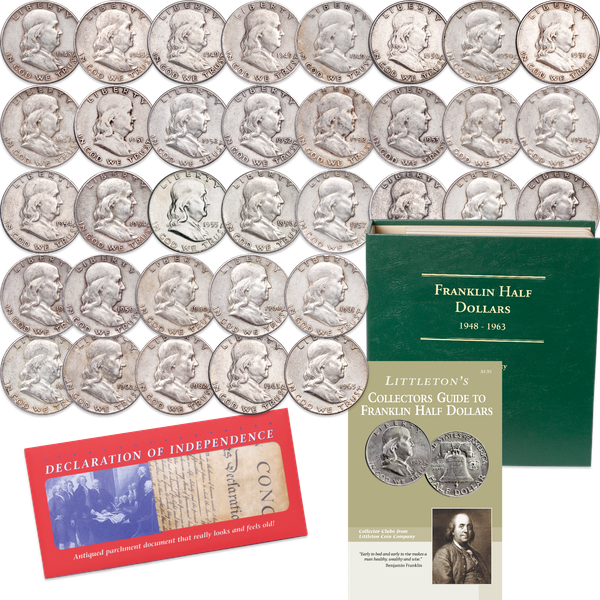【Complete Set】1948-1963 Franklin Half Dollars