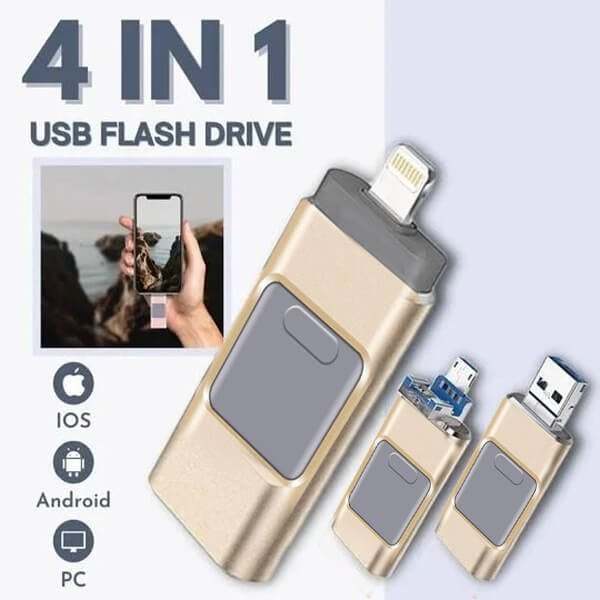 🔥Last Day % OFF🔥4 In 1 High Speed USB Flash Drive For iPhone, iPad, 