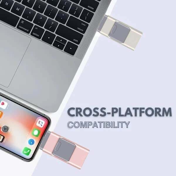 4 In 1 High Speed USB Flash Drive For iPhone, iPad, Android, PC & More Devices