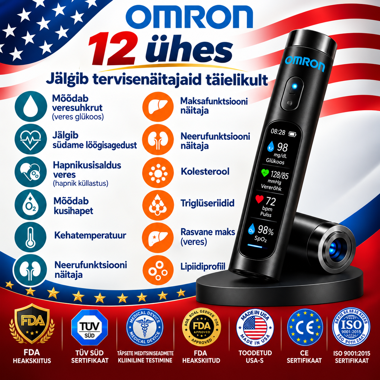 🚀 Omron Healthcare’i läbimurre 2027. aastaks 🔥 Uusim mitteinvasiivne nutikas veresuhkru jälgimise seade – 99,9% täpsusega.