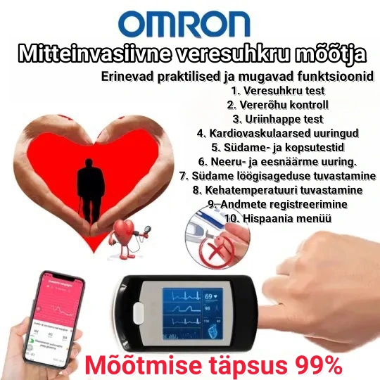 💖 Omroni mitte-invasiivne ja valutu veresuhkru mõõtja 💕