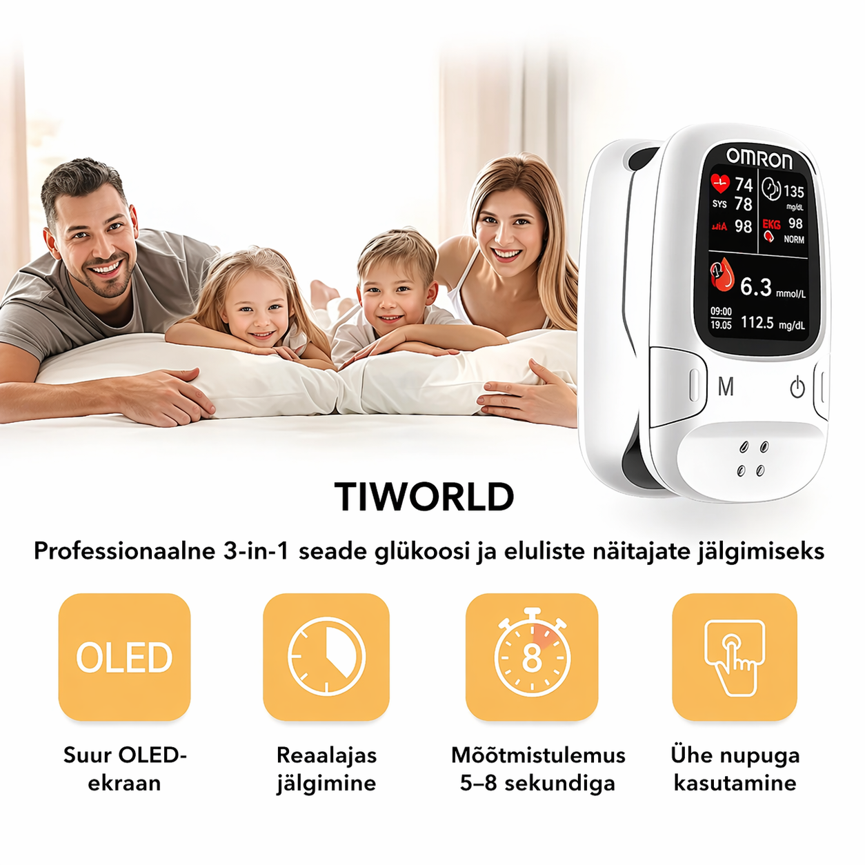 🎖️ Omron™ toob turule uue mitteinvasiivse nutika glükomeetri 🔥 Valmistatud USA-s 🔥