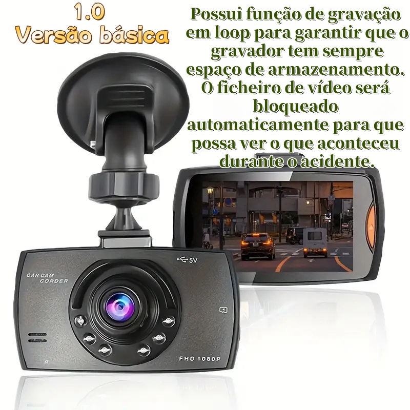 🔥Nova atualização | Gravador de condução de alta definição montado no automóvel |💖 Visão noturna infravermelha panorâmica ultra-grande angular |