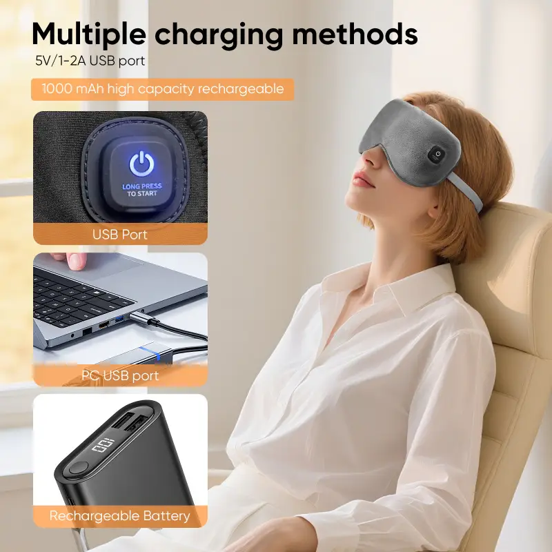 heated eye mask - cordless heated eye mask for dry eyes, blepharitis & puffy eyes relief, 3 temperature & 3 timer, washable, soothing heat   mask for home   use details 3