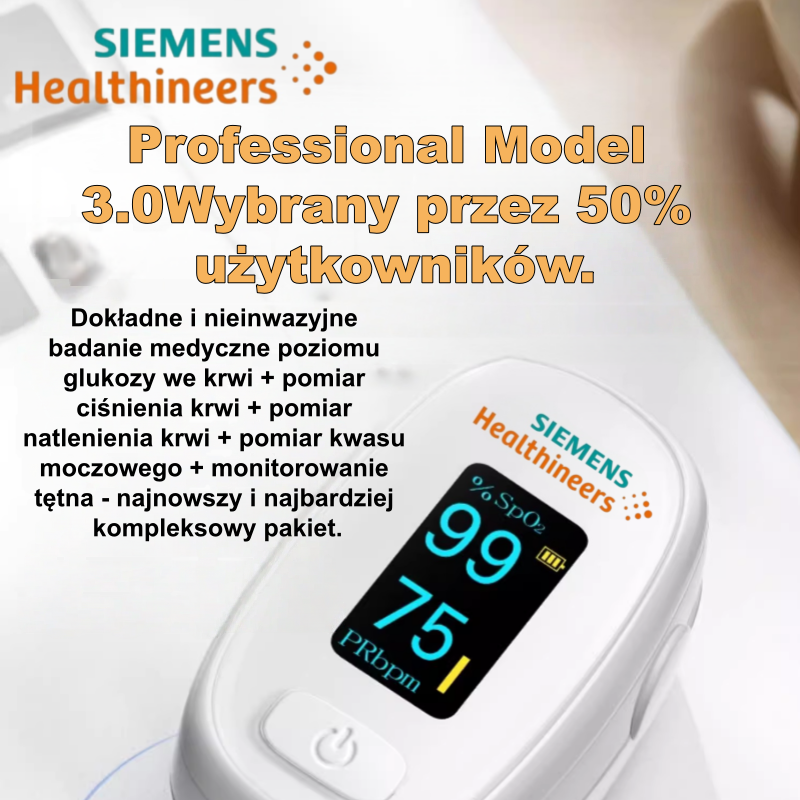 Siemens zmienia zasady gry: Pożegnaj się z ukłuciami! 🚀 Technologia sensoryczna wyświetla poziom cukru we krwi bez użycia igły. Maksymalny komfort i dokładność w zaledwie 3 sekundy.