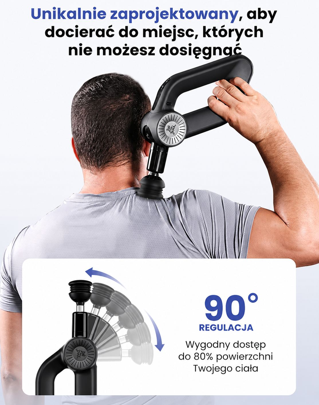 Pistolet do masażu Bob and Brad D6 Pro Plus z funkcją podgrzewania, głębokim masażem tkanek i mięśni, amplitudą 16 mm, elektryczny ręczny masażer udarowy, łagodzi ból mięśni, odpowiedni prezent zarówno dla mężczyzn, jak i kobiet.