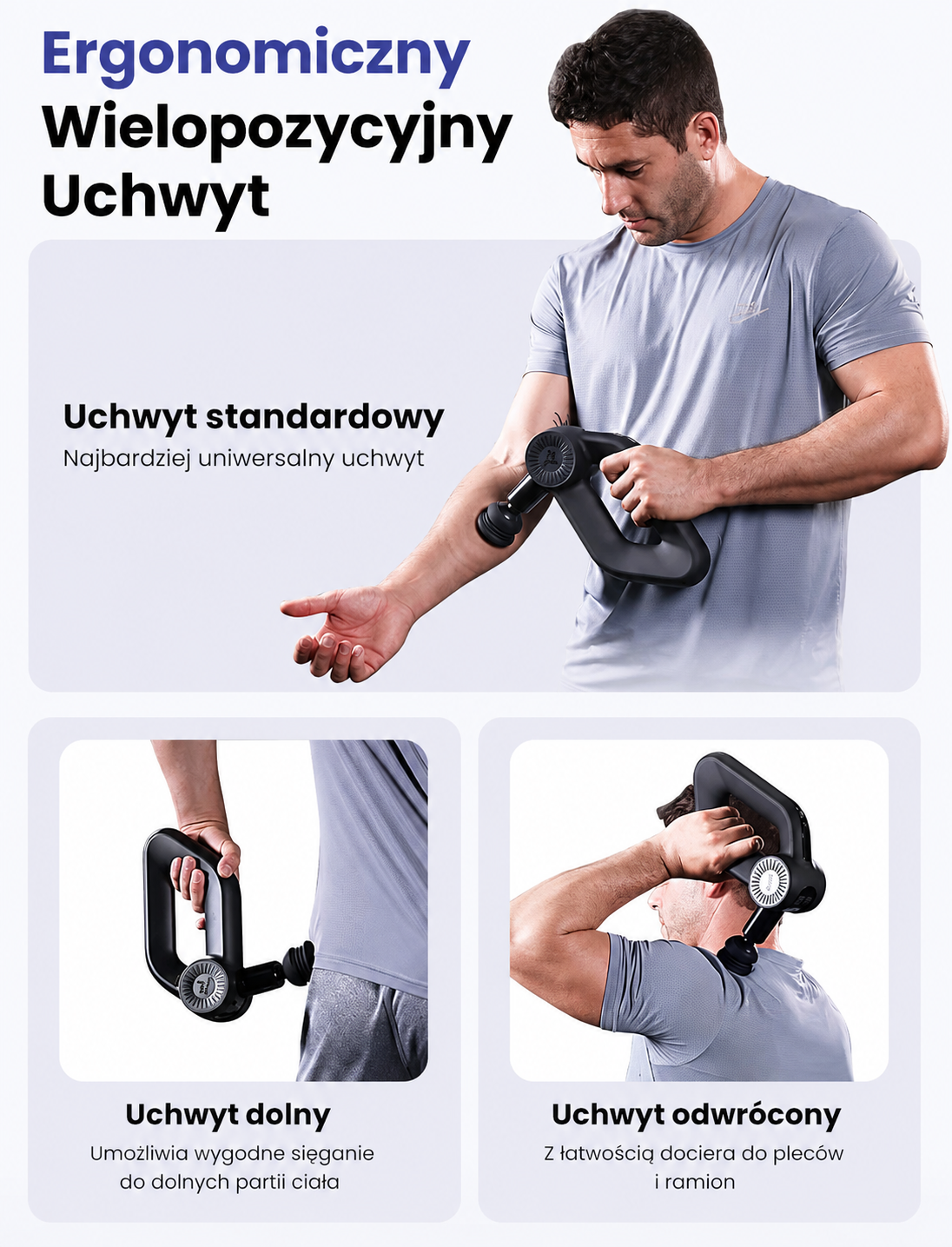Pistolet do masażu Bob and Brad D6 Pro Plus z funkcją podgrzewania, głębokim masażem tkanek i mięśni, amplitudą 16 mm, elektryczny ręczny masażer udarowy, łagodzi ból mięśni, odpowiedni prezent zarówno dla mężczyzn, jak i kobiet.