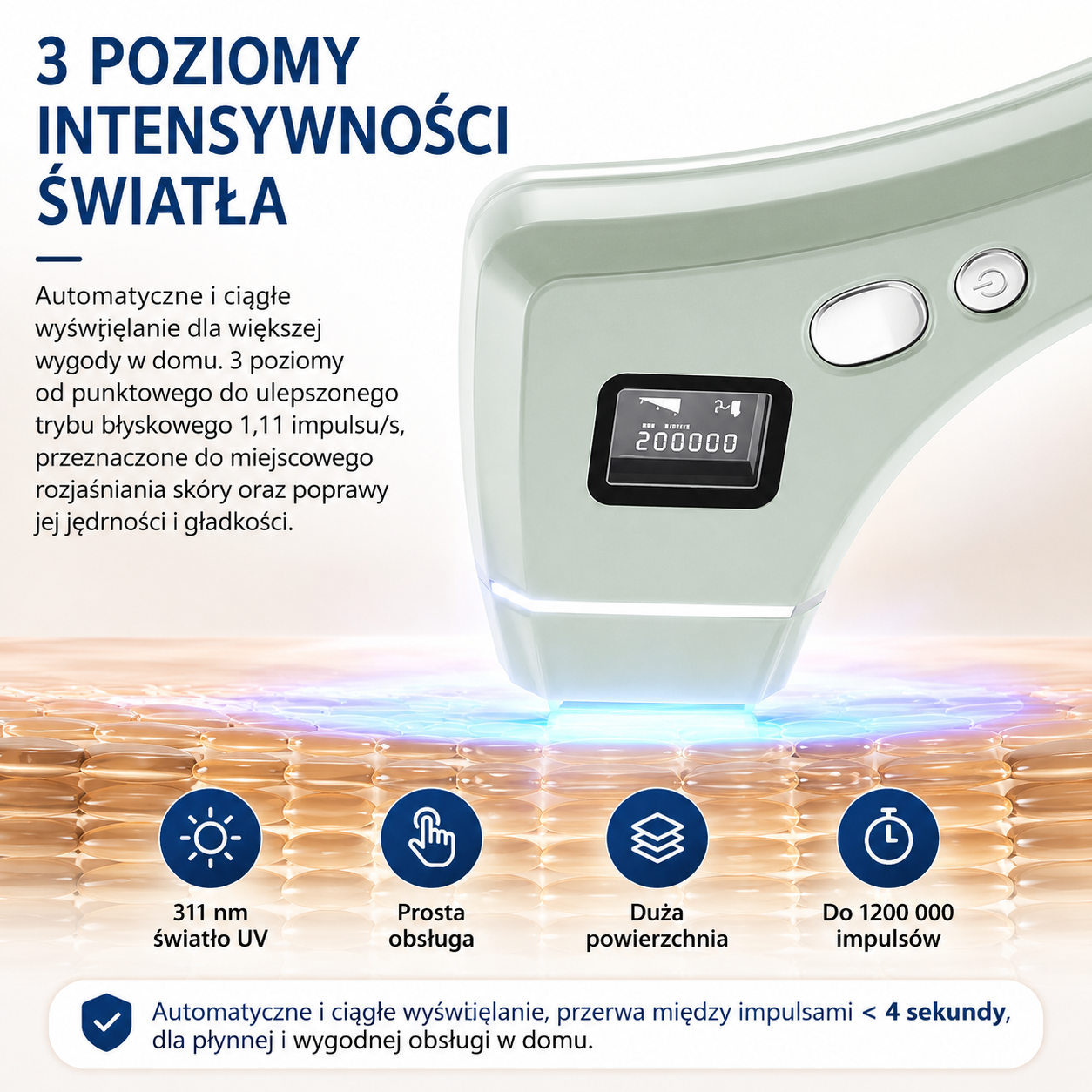 Urządzenie kosmetyczne czarno-złote do twarzy – przeciwstarzeniowe, rozjaśniające cerę, urządzenie do odmładzania skóry światłem mlecznym