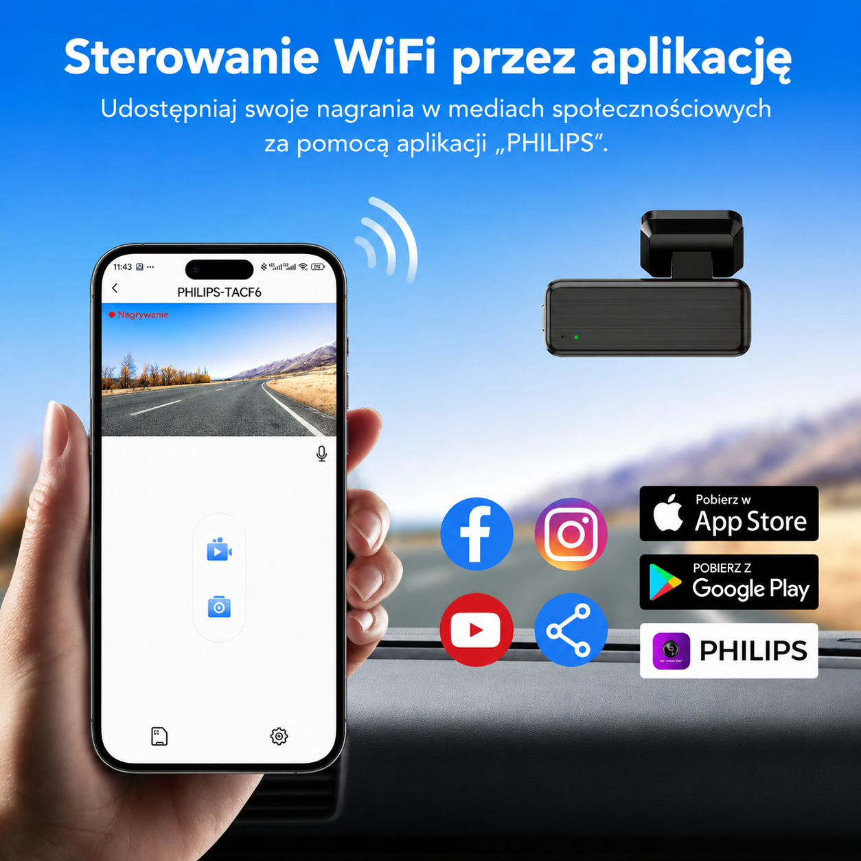 [Copy]70mai M500 Kamera samochodowa z WBUDOWANĄ pamięcią 64GB