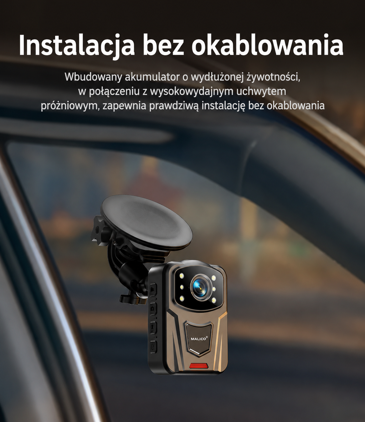 [Copy]Rejestrator samochodowy EKLEVA 4K+1080P dwukanałowy z WiFi, całodobowe monitorowanie parkowania, czarna skrzynka