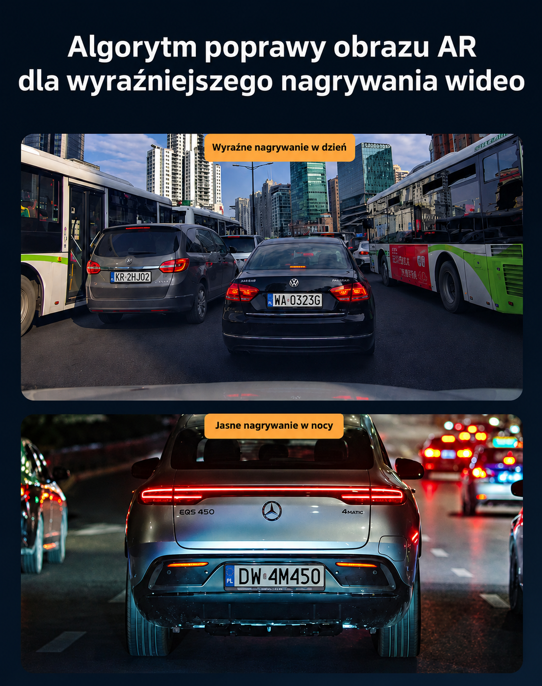 [Copy]Rejestrator samochodowy EKLEVA 4K+1080P dwukanałowy z WiFi, całodobowe monitorowanie parkowania, czarna skrzynka