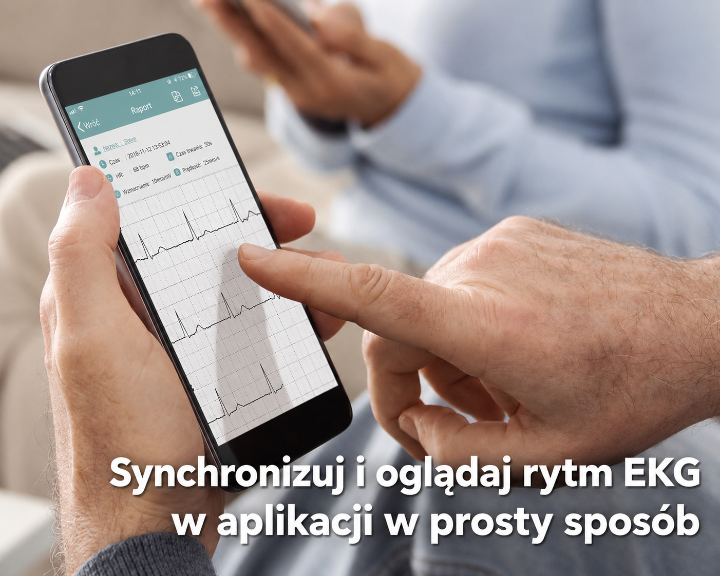 EMAY przenośny monitor EKG (kompatybilny z iPhone, Android, Mac i Windows) | Osobisty monitor serca EKG
