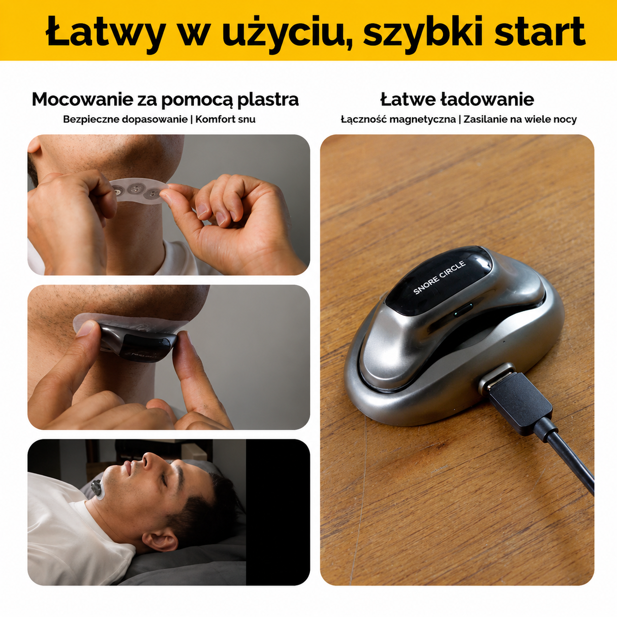 YA4600 – Inteligentne urządzenie przeciw chrapaniu nowej generacji z elektroniczną stymulacją mięśni