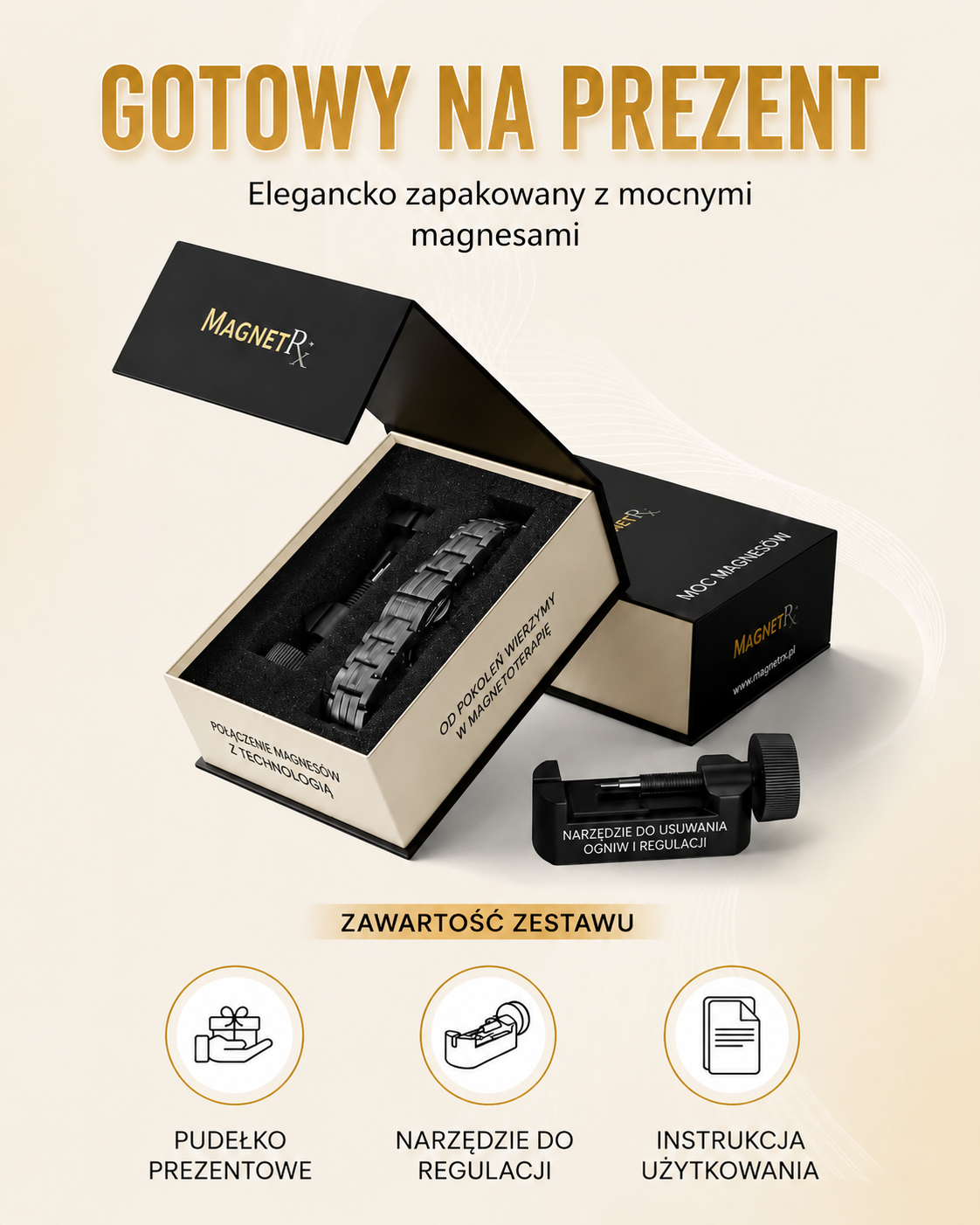[Copy]MagnetRX® Muška magnetska narukvica – magneti snage 5 puta veće od EllipseMAX od 5000 Gaussa – američki dizajn i patentiran sustav – premium titanska muška magnetska narukvica podesive duljine