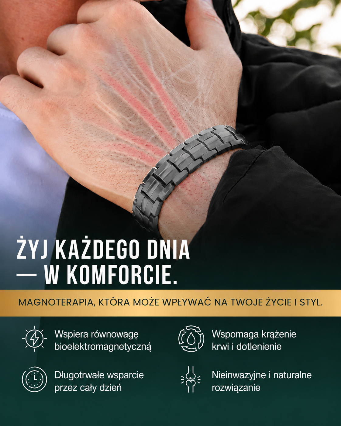 [Copy]MagnetRX® Muška magnetska narukvica – magneti snage 5 puta veće od EllipseMAX od 5000 Gaussa – američki dizajn i patentiran sustav – premium titanska muška magnetska narukvica podesive duljine