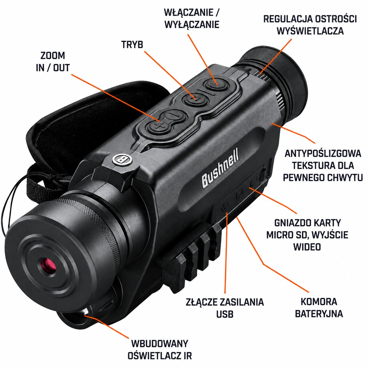 【Specjalna oferta】 Bushnell EX650 cyfrowy monokular noktowizyjny Equinox X650 5 x 32 mm