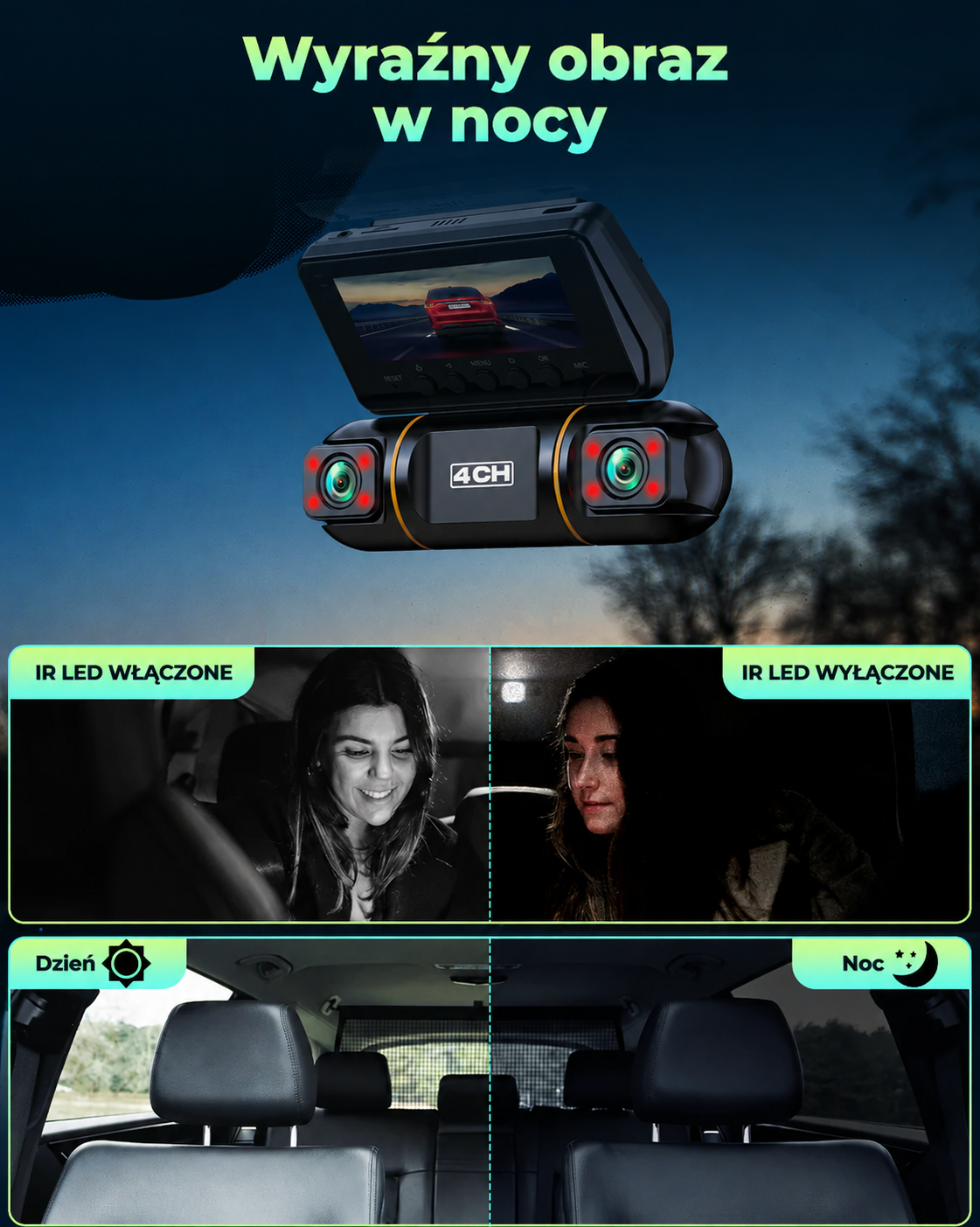 [Copy]Wideorejestrator 70MAI A800S 4K + Kamera dodatkowa RC06