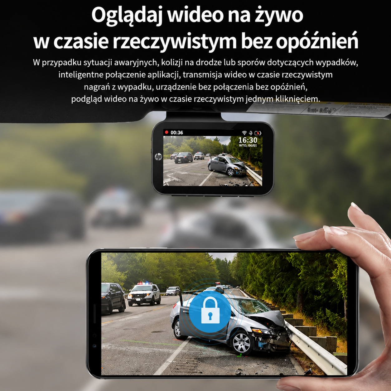 [Copy]Asawin H5PRO Wideorejestrator lusterkowy dwukamerowy 2K WiFi, ekran dotykowy 10 cali, samochodowy rejestrator DVR z noktowizją
