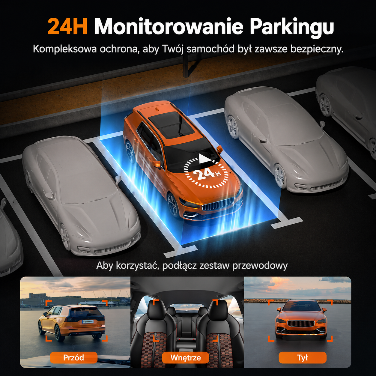 [Copy]Kamera samochodowa Wolfbox X5 Duo przód-tył 4K + 2,5K z czujnikiem STARVIS 2 IMX678, kompaktowa mini kamera samochodowa