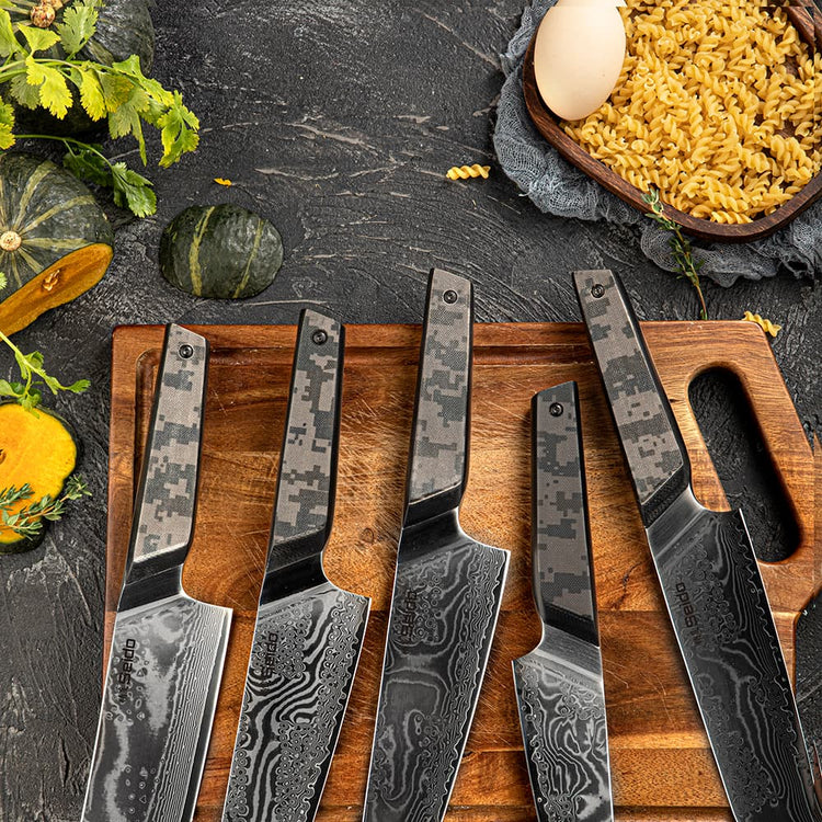 Set de cuțite de bucătar Meisai Damascus