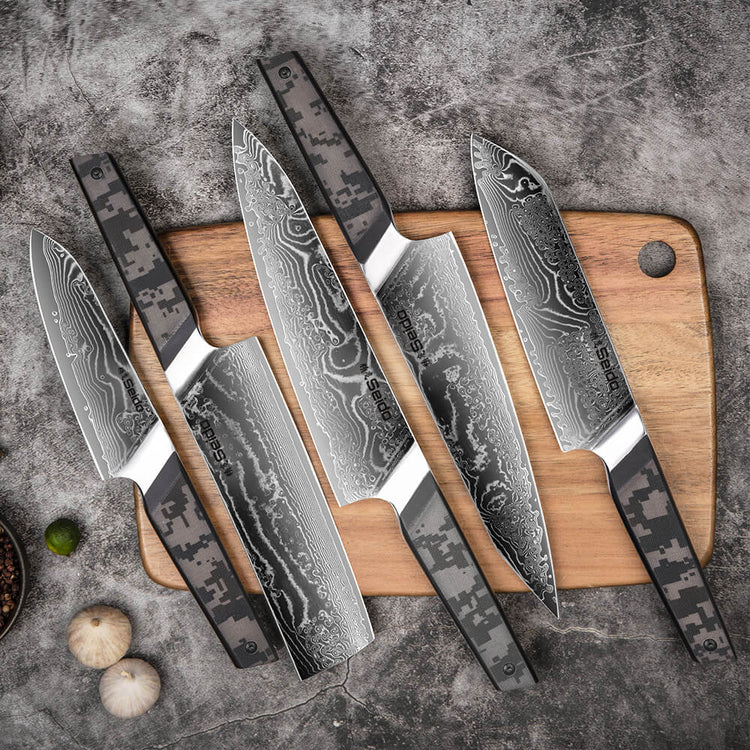 Set de cuțite de bucătar Meisai Damascus