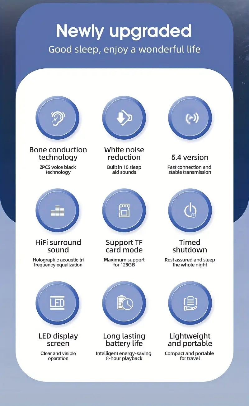 bone conduction wireless sleep music box details 1
