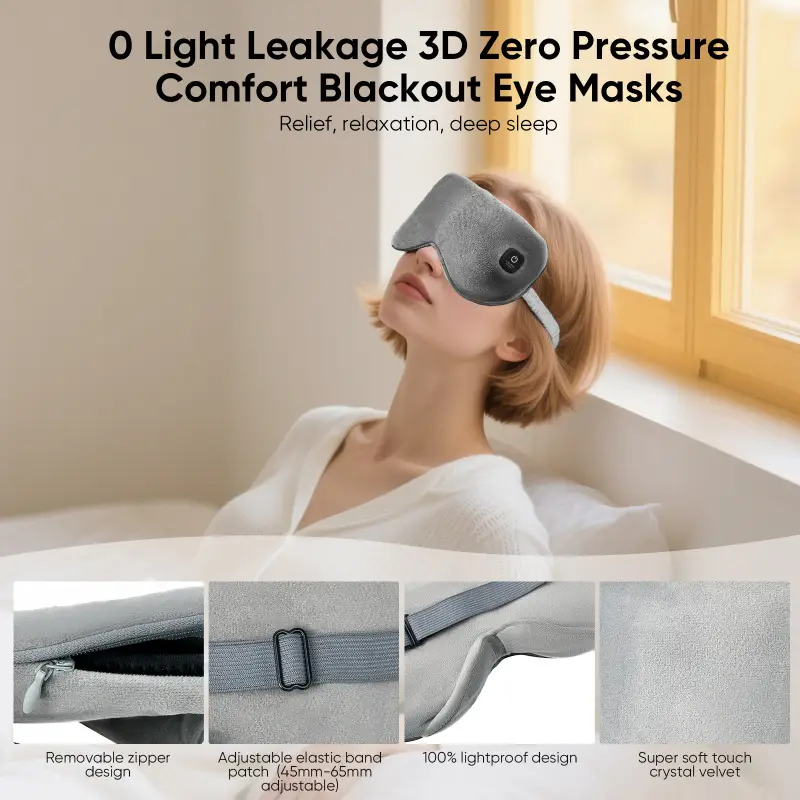 heated eye mask - cordless heated eye mask for dry eyes, blepharitis & puffy eyes relief, 3 temperature & 3 timer, washable, soothing heat   mask for home   use details 4