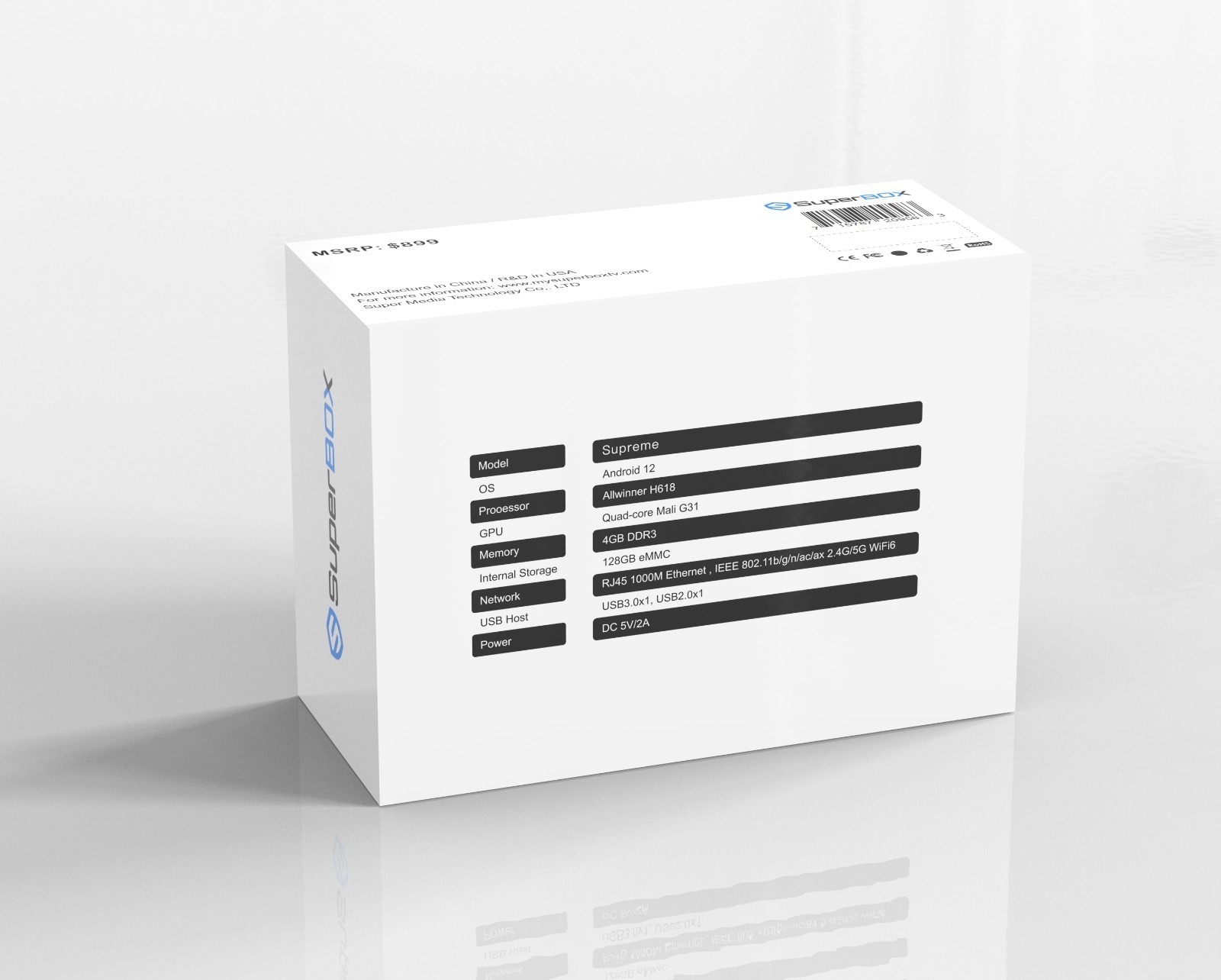 SuperBox Supreme Android TV Box (Exclusive Channels)