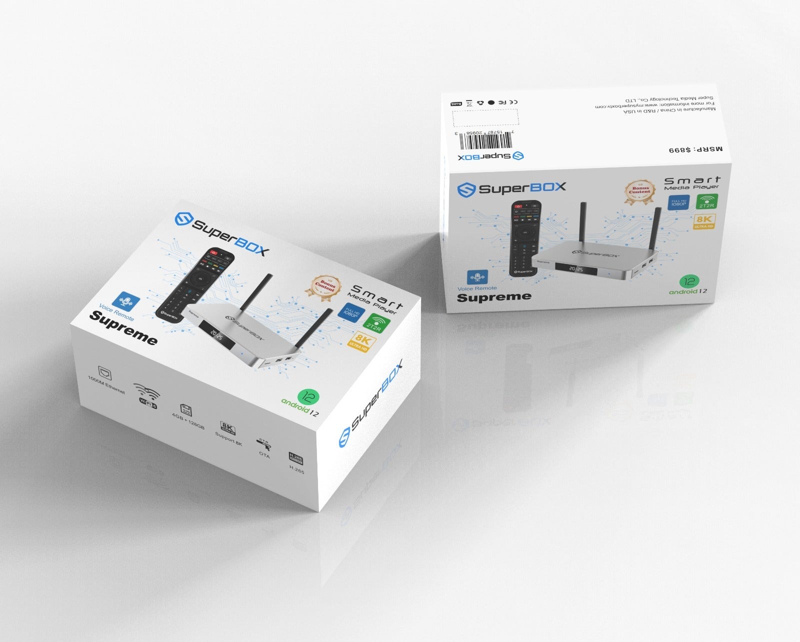 SuperBox Supreme Android TV Box (Exclusive Channels)