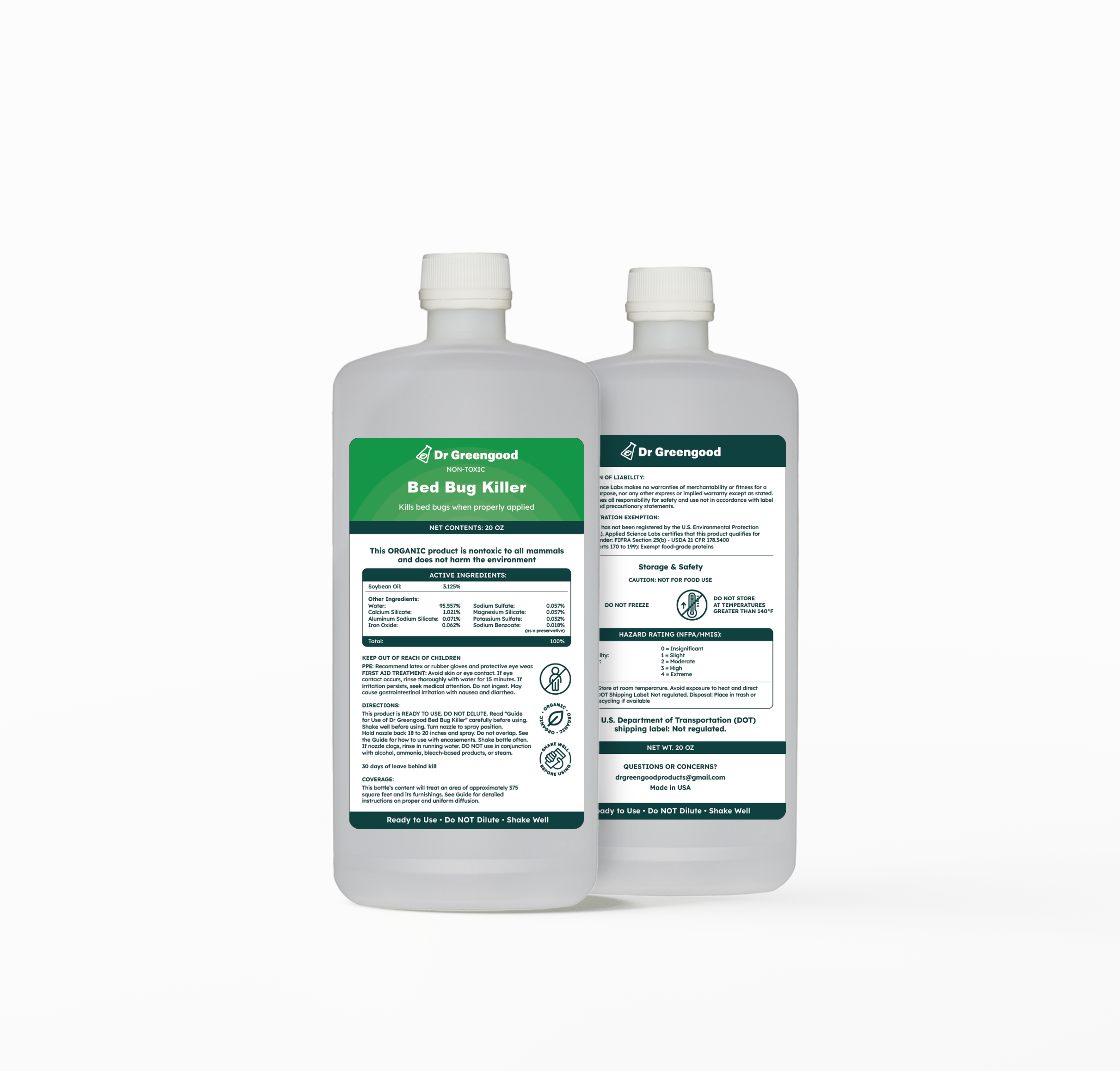 Dr Greengood Bed Bug Killer 20 Oz. Bottle (Ready to Use)