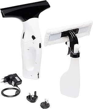 Fensterstaubsauger-Set mit wiederaufladbarer Lithiumbatterie, für Fenster, Fliesen, Spiegel und Duschschwände, EU-/UK-/US-/JP-Stecker enthalten, 2 stück