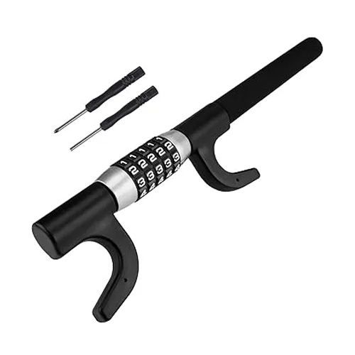 Lenkradkralle mit Zahlenschloss, Lenkradschloss, Parkkralle, Radkralle, Auto Diebstahlschutz, Lenkradsperre Auto, Universal(Schwarz)