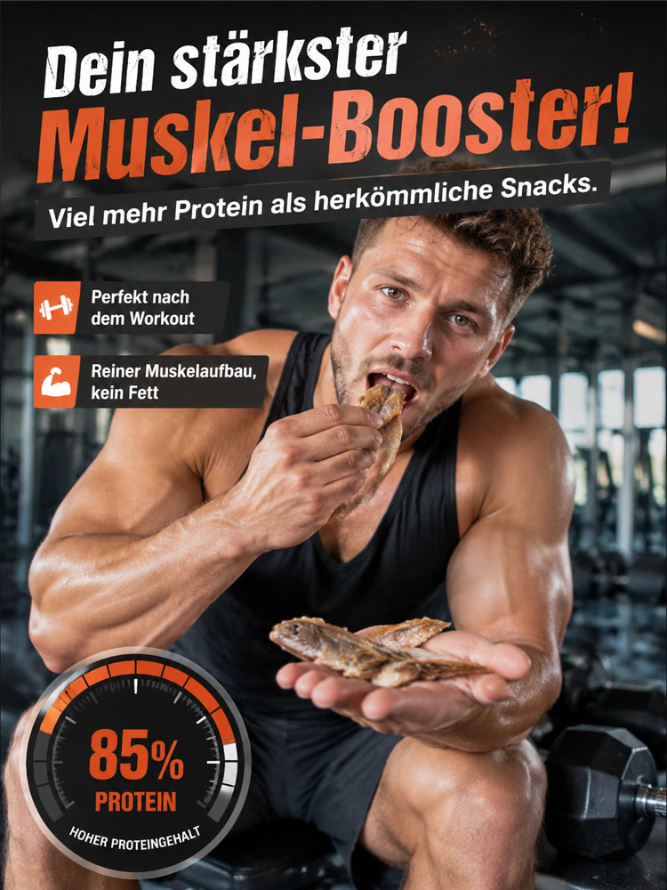 【Snack ohne Reue】Handentgrätete Wildfisch-Snacks|7x Protein・Low Fat|0 Zusätze・Fitness-Snack✨