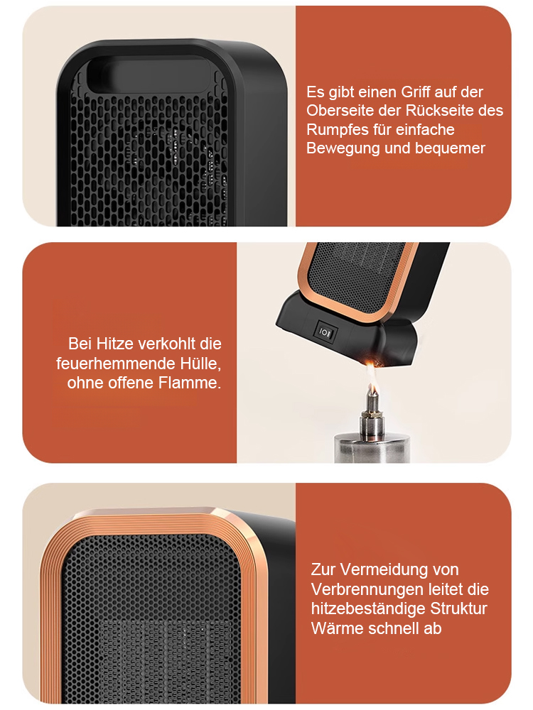 Intelligenter Schnellheizlüfter✨Wärmeabgabe bis zu 30 Meter.