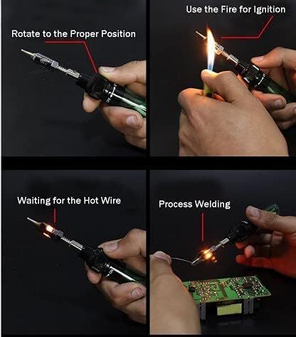 VA-100 Drahtlose Tragbare Heizung Werkzeug Butan Lötkolben Elektrische Blow Pen Schweißbrenner Werkzeuge (Gelb)