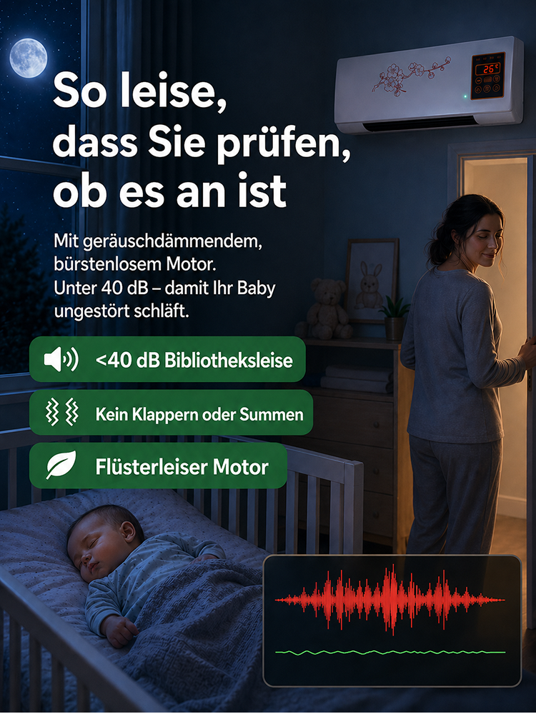 【Ohne Installation】Fraunhofer IBP Edition Wandklimaanlage✨Energieeffizienzklasse A++✨