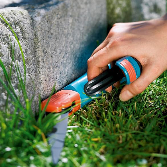 Comfort Grasschere, drehbar: Ideale Gartenschere für den exakten Rasenkantenschnitt, geeignet für Rechts- und Linkshänder, mit ergonomischer Griffform für leichteres Schneiden (8735-20)