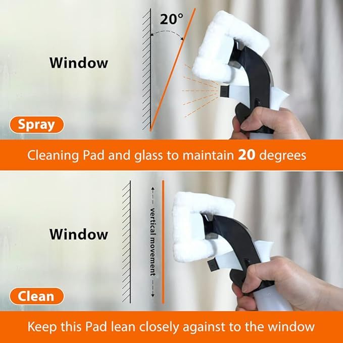 Fensterstaubsauger-Set mit wiederaufladbarer Lithiumbatterie, für Fenster, Fliesen, Spiegel und Duschschwände, EU-/UK-/US-/JP-Stecker enthalten, 2 stück